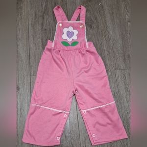 Vintage Pink Overalls Grandmas Love 18 Months